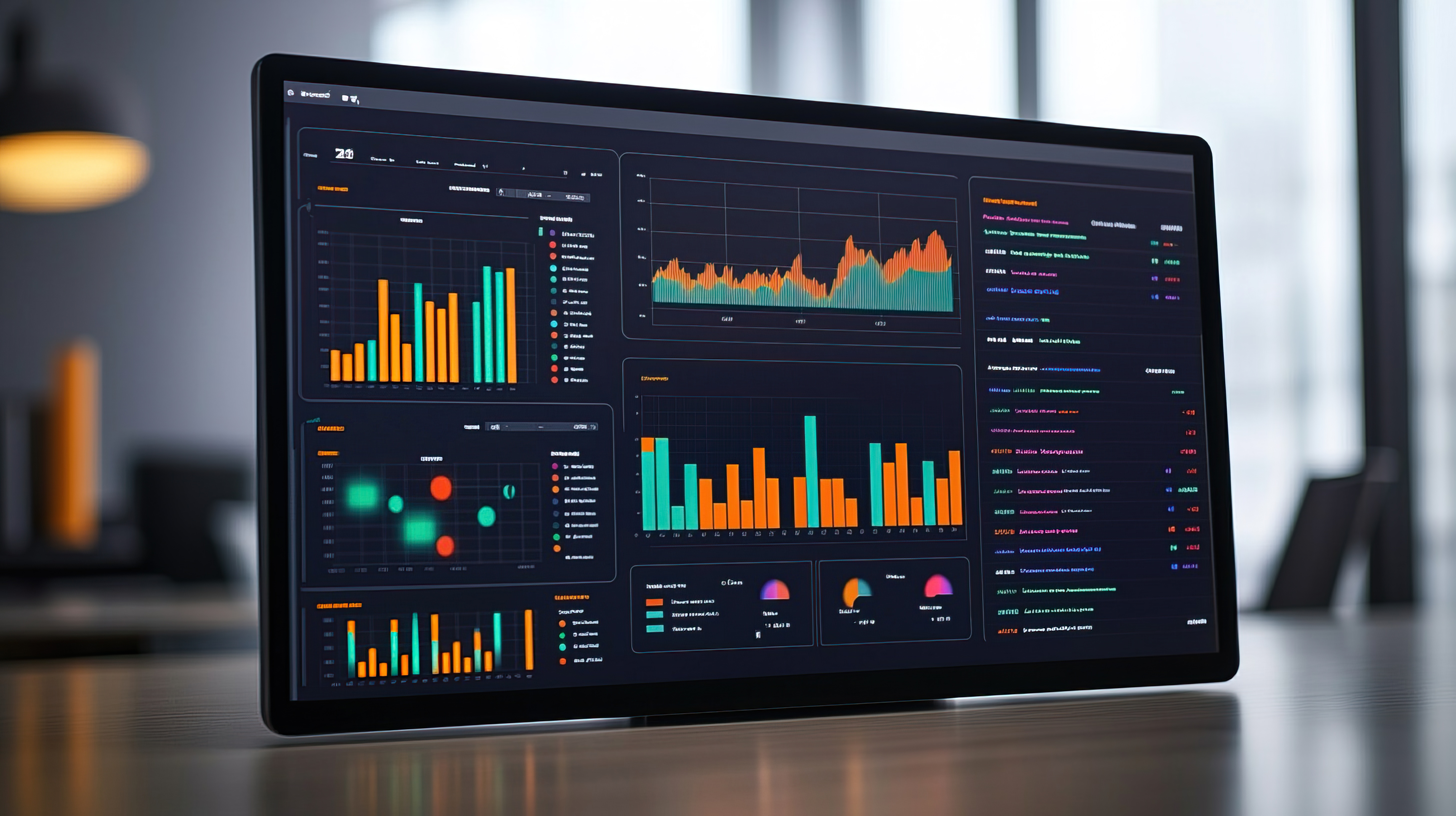 heros-img Abstract visualization of data analytics with graphs and charts showing dynamic growth.